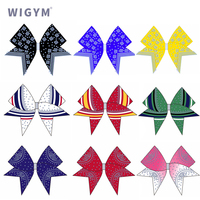 Vente en gros Personnalisé AB Strass Paillettes Noeud Papillon Populaire Cheerleading Cheveux Accessoires avec Cheerleading Bows