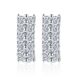 Boucles d'oreilles Ruizuan Pass Dia Tester, nouvelle mode, plaquées or, pour femmes, en moissanite EF - Product Image 1