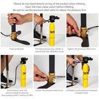 Pompe à air manuelle haute pression en acier inoxydable, légère, portable et durable, 30Mpa 4500PSI pour réservoir PCP et équipement de plongée