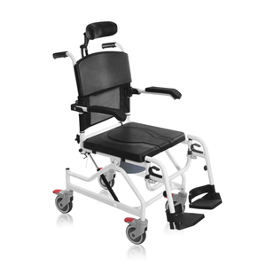 MUNIU POWER MN6206 Rehabilitation Tilt Aluminum Commode <strong>Chair</strong> with Toilet Pot <strong>Shower</strong> <strong>Chair</strong> 5-inch Front/Rear Wheels - Product Image 6