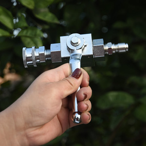 Stainless Steel Ball Valve Kit 3/8 In <b>Quick</b> <b>Connector</b> For High Pressure Water Gun Accessories - Product Image 1