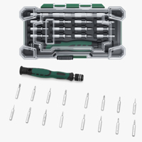 Juego de 17 Puntas de Destornillador de Precisión con Mango Ergonómico, 16 Puntas Magnéticas de Acero CR-V para Reparación de Teléfonos, Relojes y Electrónicos