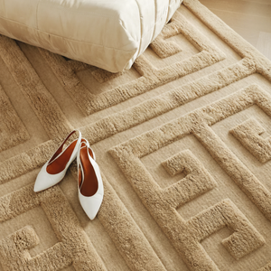 <span class=keywords><strong>Tappeto</strong></span> Moderno di Alta Gamma con Motivo 3D, Eco-Friendly, <span class=keywords><strong>Beige</strong></span> e <span class=keywords><strong>Marrone</strong></span>, per Soggiorno e Camera da Letto - Product Image 5