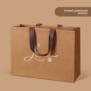 Borse in Carta Kraft Personalizzate per Negozi di Abbigliamento, Scarpe, Regali e Articoli di Lusso, Grande Capacità - Product Image 4