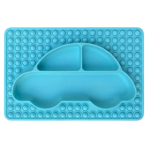 Plato de Silicona para Niños, Plato Infantil con Compartimentos, Bandeja para la Cena de los Niños, Vajilla Dividida para Bebés, Plato con Burbujas - Product Image 3
