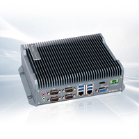 Computadora integrada sin ventilador Intel J1900 I3 i5 i7 procesador 2 DDR4 MSATA HD VGA 2 LAN 6 DB9 RS232 COM Mini PC industrial