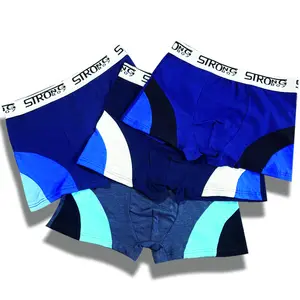 Wholesale 95% Cotton 5% Spandex Fabric Cheap Men Boxer Briefs Comfortable and Breathable Men's Underwear