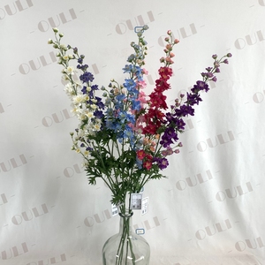 AO-07 all'ingrosso di seta <span class=keywords><strong>lungo</strong></span> stelo Delphinium fiori <span class=keywords><strong>viola</strong></span> floreale matrimonio & casa disposizione - Product Image 2