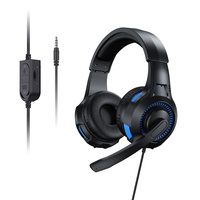 SYY - Auriculares con Cable para Juegos con Micrófono USB de 3.5 mm para Xbox, PS4, PS5, PC, Consola de Videojuegos