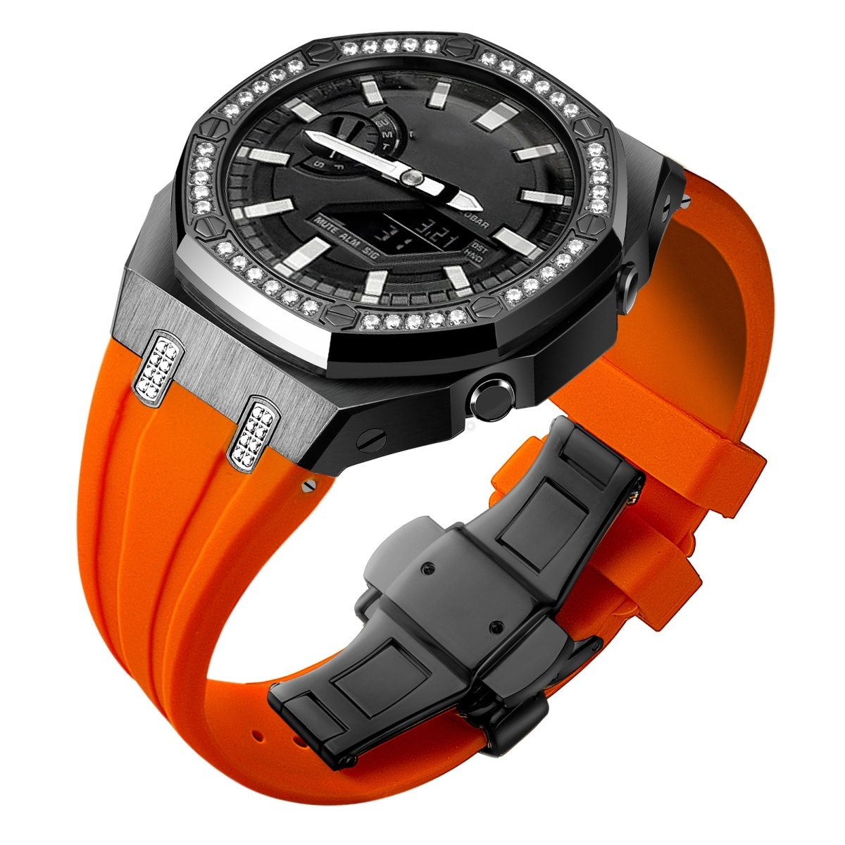 black orange strap