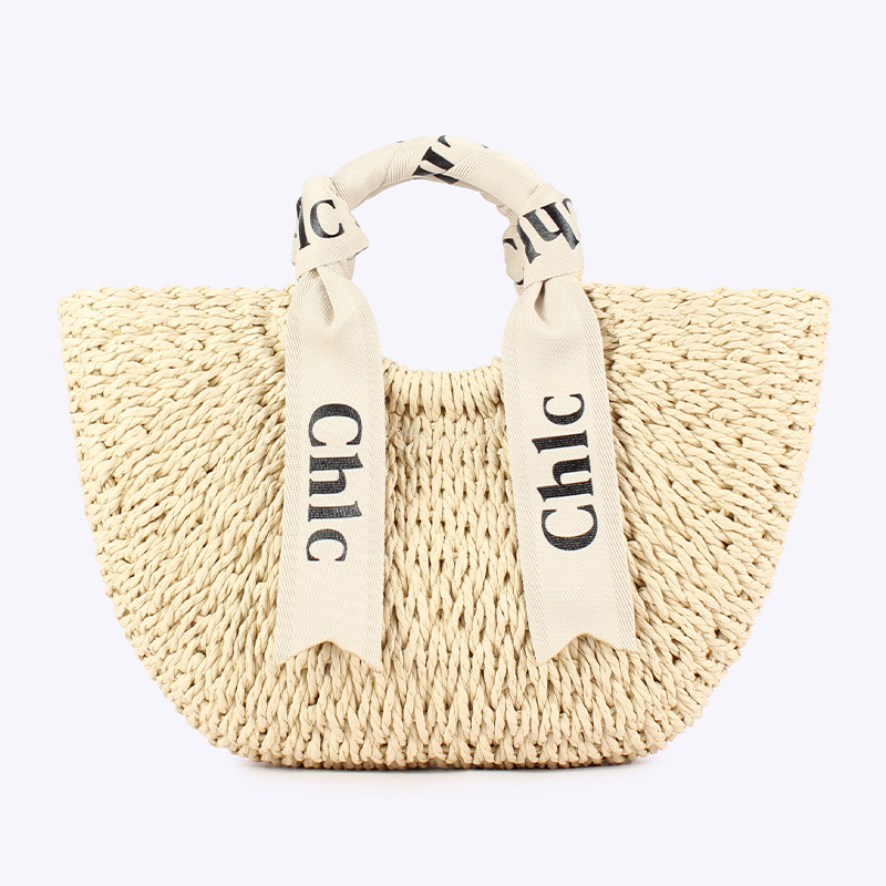 Cinta grande con letras beige