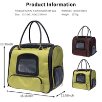 Sacs à dos de luxe pour animaux de compagnie sac de transport pour animaux de compagnie respirant maille fenêtre chien voiture sac de voyage poche de rangement extérieure
