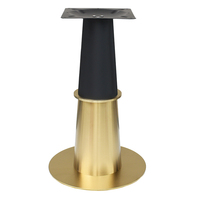 Pieds de table basse en acier inoxydable brossé doré, base de table en métal pour salon, hôtel