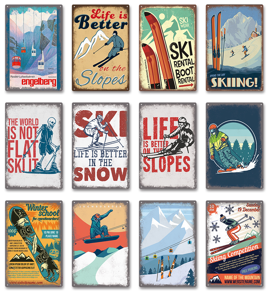 Ski Patrol Metal Tin Sign - 16x4 Inch Wall Decor For Man Cave, Garage, Bar, Bathroom & Outdoor - View #5