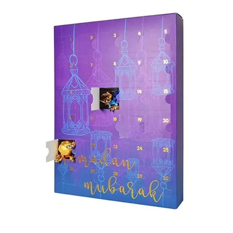 Chocolat personnalisé Ramadan Mubarak Calendrier de l'Avent 30 jours