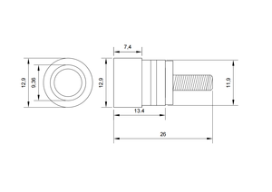 卸売4mmバナナソケット端子スピーカーオーディオ12.83mmオーバーラップカーブ金メッキスピーカーバインディングポストクーパーマテリア - Product Image 6