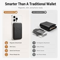 Dompet Ponsel Kulit PU Vintage dengan Slot Kartu ID & Penyangga, Pemblokir RFID, Kompatibel dengan Ponsel & Casing Magnetik
