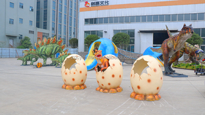 Modèle d'œuf de dinosaure artificiel en fibre de verre personnalisé pour l'amusement, Chuangying CY-AD-3, capteurs de position infrarouges - Product Image 3