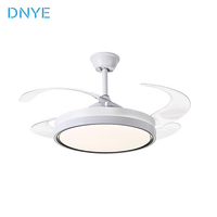 Lampu Kipas Plafon LED Hemat Energi untuk Ruang Tamu/Kantor, Tak Terlihat, Kontrol Jarak Jauh Cerdas, Motor DC 220 Volt