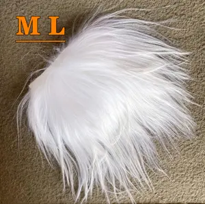 Wholesale Price customer Size Long Hairs Real Goat Skin Fur Plate
