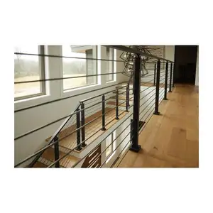 304 316 Exterior External Inox Stair Case Steps Hand Rail Balcony Deck Stainless Steel Outdoor Stair Rod Railing