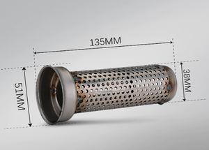 Insert d'échappement universel pour moto 51 mm/60 mm : silencieux catalytique en acier inoxydable à mailles alvéolées - Product Image 4