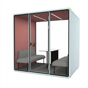 Cabine de visioconférence portable, isolation acoustique, 4 places, pour bureau - Product Image 1