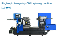 Machine de formage rotatif horizontale automatique CNC pour la fabrication de coupelles de lampe et de pièces métalliques en acier inoxydable, modèle SSHD LX-1000, pour caches de ventilateurs, 4 axes