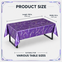 Nappe holographique personnalisée avec logo, 54x108 pouces, en feuille laser irisée, jetable, pour fêtes et mariages, vente en gros