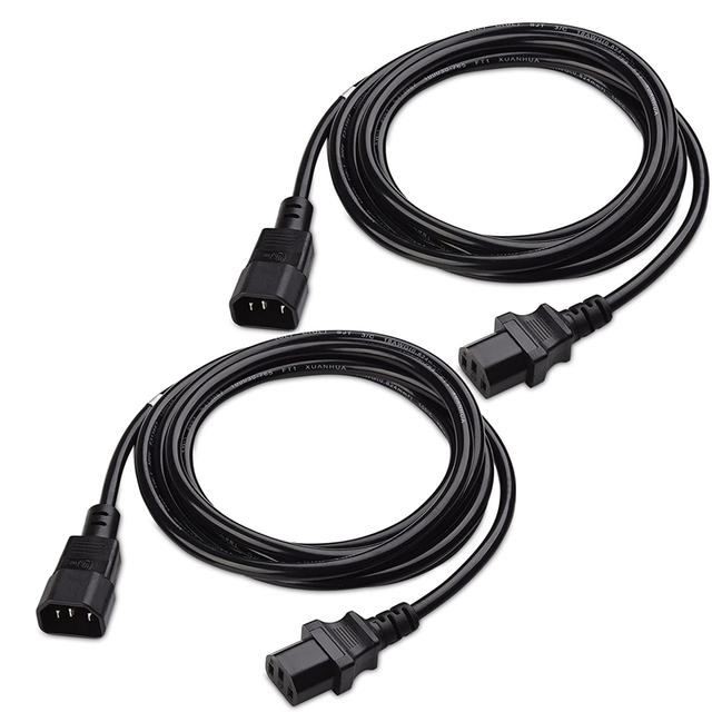 Power Extension Cord Cable Eu European Usa C13 to C14 Male and Female Ac Power Cord for Computer