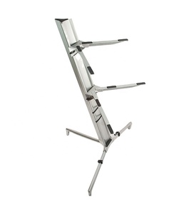 Soporte Universal <span class=keywords><strong>para</strong></span> <span class=keywords><strong>Teclado</strong></span> de Aleación de Aluminio, Soporte Doble <span class=keywords><strong>para</strong></span> <span class=keywords><strong>Teclado</strong></span> con Bolsa de Transporte - Product Image 1