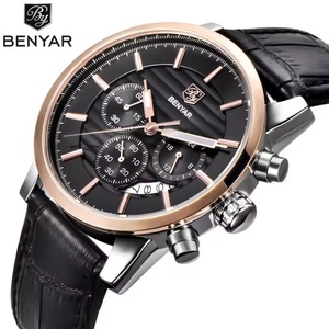 Montre à quartz pour homme BENYAR 5104, marque haut de gamme, style décontracté, bracelet en cuir - Product Image 6