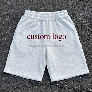 Shorts Cargo personnalisés à bords effilochés Hip Hop 100% Coton pour Hommes, style Vintage délavé et effet usé - Product Image 1