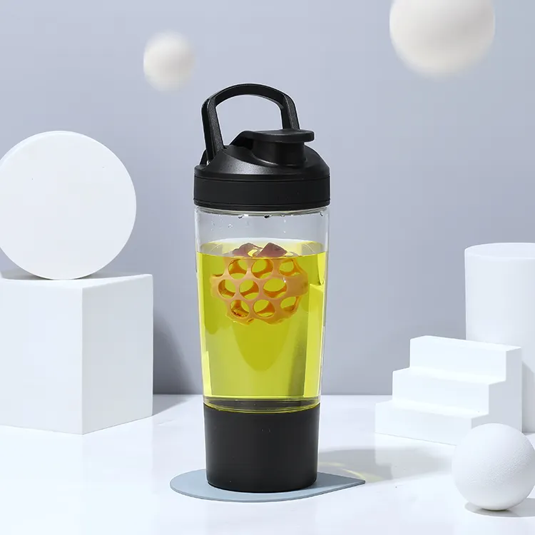Protein Shaker şişeleri şeffaf bardaklar çalkalayıcılar topu toz karıştırıcı spor salonu egzersiz için
