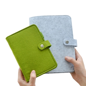 Carpeta A5 A6, 6 anillos, cubierta de fieltro, cuaderno recargable, diario de hojas sueltas, cierre de botón a presión para material escolar y de oficina - Product Image 1