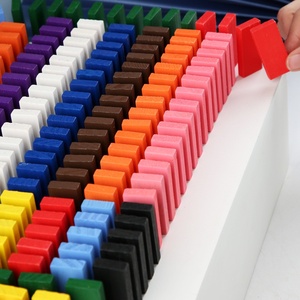 Dominos de compétition standard de grande taille, 12 couleurs, 120 pièces, jouet éducatif pour les enfants de 7 à 14 ans, <span class=keywords><strong>apprentissage</strong></span> précoce en bois - Product Image 4
