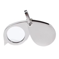 Mini Loupe Pliante Portable 10X avec Chaîne, Loupe de Poche Quotidienne, Outil en Verre, Cadeau Idéal