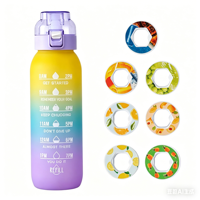 Offre Spéciale – Bouteilles d'eau colorées personnalisables avec logo, 1000 ml, pour eau aromatisée, écologiques, avec anneau aromatisant aux fruits, utilisation à une main