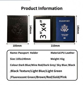 Wholesale Multiple <b>Passport</b> <b>Wallet</b> Rfid Blocking <b>Passport</b> Holder Luxury Leather <b>Passport</b> Cover - Product Image 2