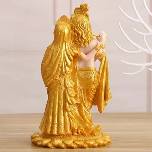 Estatua <span class=keywords><strong>de</strong></span> Resina <span class=keywords><strong>de</strong></span> Feng Shui, Hermosa Estatua del Dios Radha Krishna, Ídolo del Amor, Escultura del Dios Hindú, Adornos <span class=keywords><strong>de</strong></span> Templo Indio para Regalo <span class=keywords><strong>de</strong></span> Diwali - Product Image 2