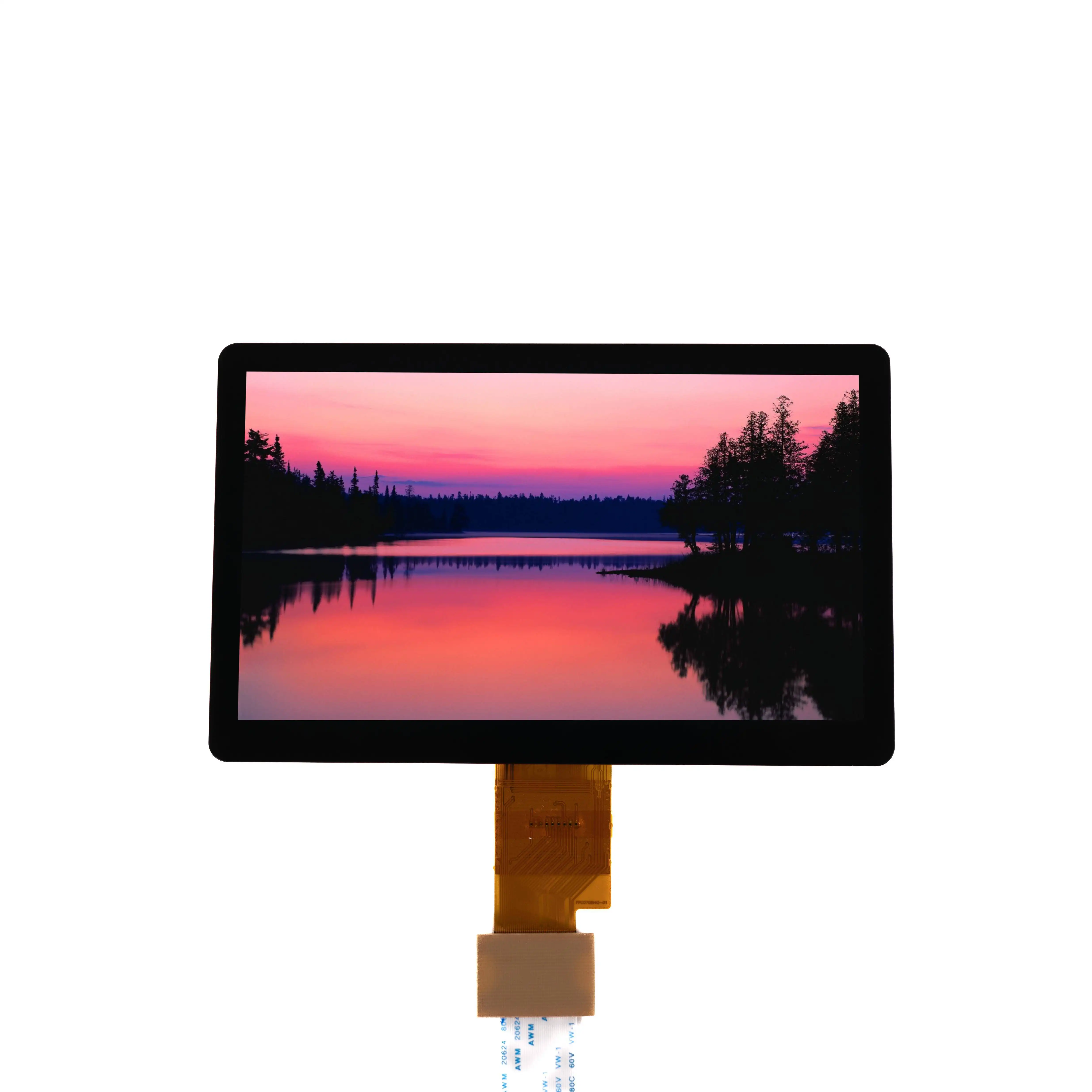 산업용 디스플레이 tft LCD 모듈 7 인치 산업용 제어 패널 용 용량 성 터치 스크린 오버레이
