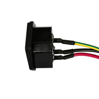 Prise de courant industrielle LZ-14-F1-3PW 10A 250V 3P avec 3 prises, fusible unique, bride de fixation et câble