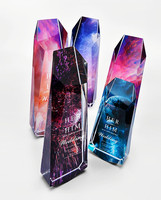 Trophée en cristal personnalisé imprimé UV, récompense obélisque personnalisée pour les festivals de cinéma, les événements d'entreprise et la reconnaissance professionnelle