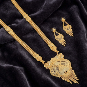 ชุดเครื่องประดับทางศาสนาแบบดั้งเดิม14K 18K 24K ชุดเครื่องประดับทองเหลืองชุบทอง - Product Image 1