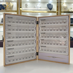 迅速配送 5A ダイヤモンド カラットサイズチャート キュービックジルコニア 高品質 ホワイトジェムストーン セレクター ジュエリー用 - Product Image 1