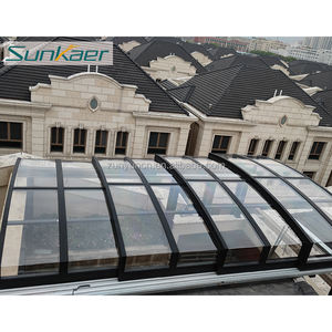 Diseño moderno Cubierta retráctil de aluminio para exteriores Techo <span class=keywords><strong>Precio</strong></span> de costo Pérgola de patio con recinto de soporte - Product Image 2