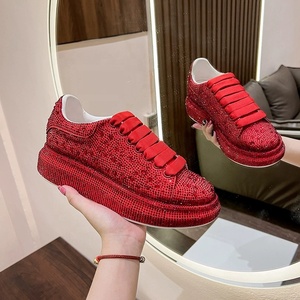 Mocasines Deportivos Casuales para Mujer, con Cordones, Parte Superior de Microfibra, Suela Gruesa de TPU, Diseño de Parches Multicolores en la Puntera - Product Image 2