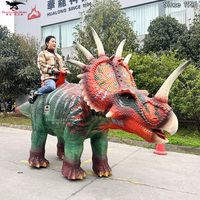 Dinosaure animatronique à chevaucher, taille réelle, électrique, pour parcs d'attractions et centres commerciaux, utilisation intérieure/extérieure, directement de l'usine