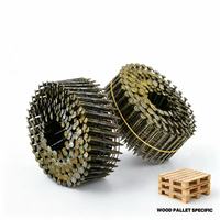 Clous en acier au carbone de haute qualité, taille personnalisée 15 °   Clous en fil de fer collés en bobine pour le travail du bois et la fabrication de palettes