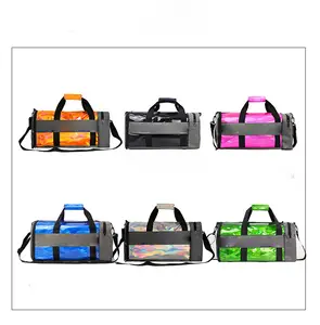 Advanced dry wet separation high-capacity crossbody sports bag for sports training yoga bag laser PU leather fitness bag